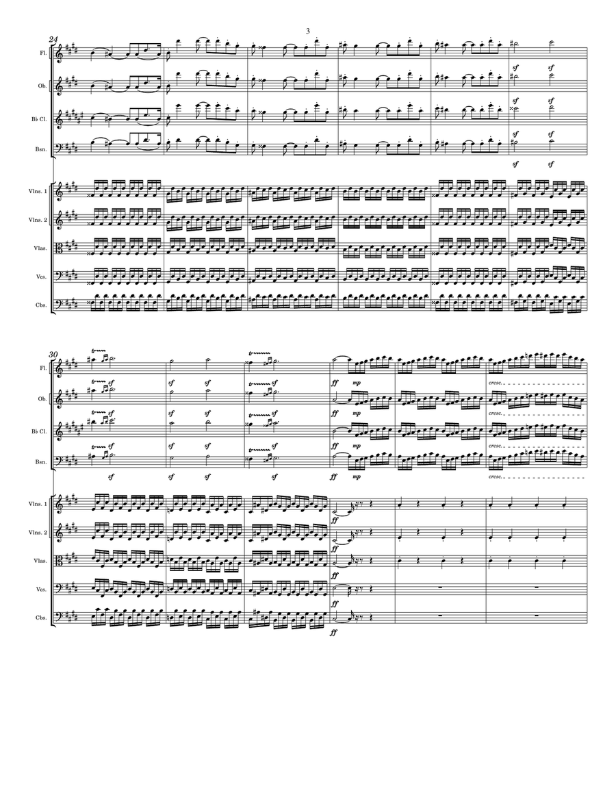 Moonlight Sonata (Movement III) for orchestra Chamber Orchestra scores gallery preview page 3