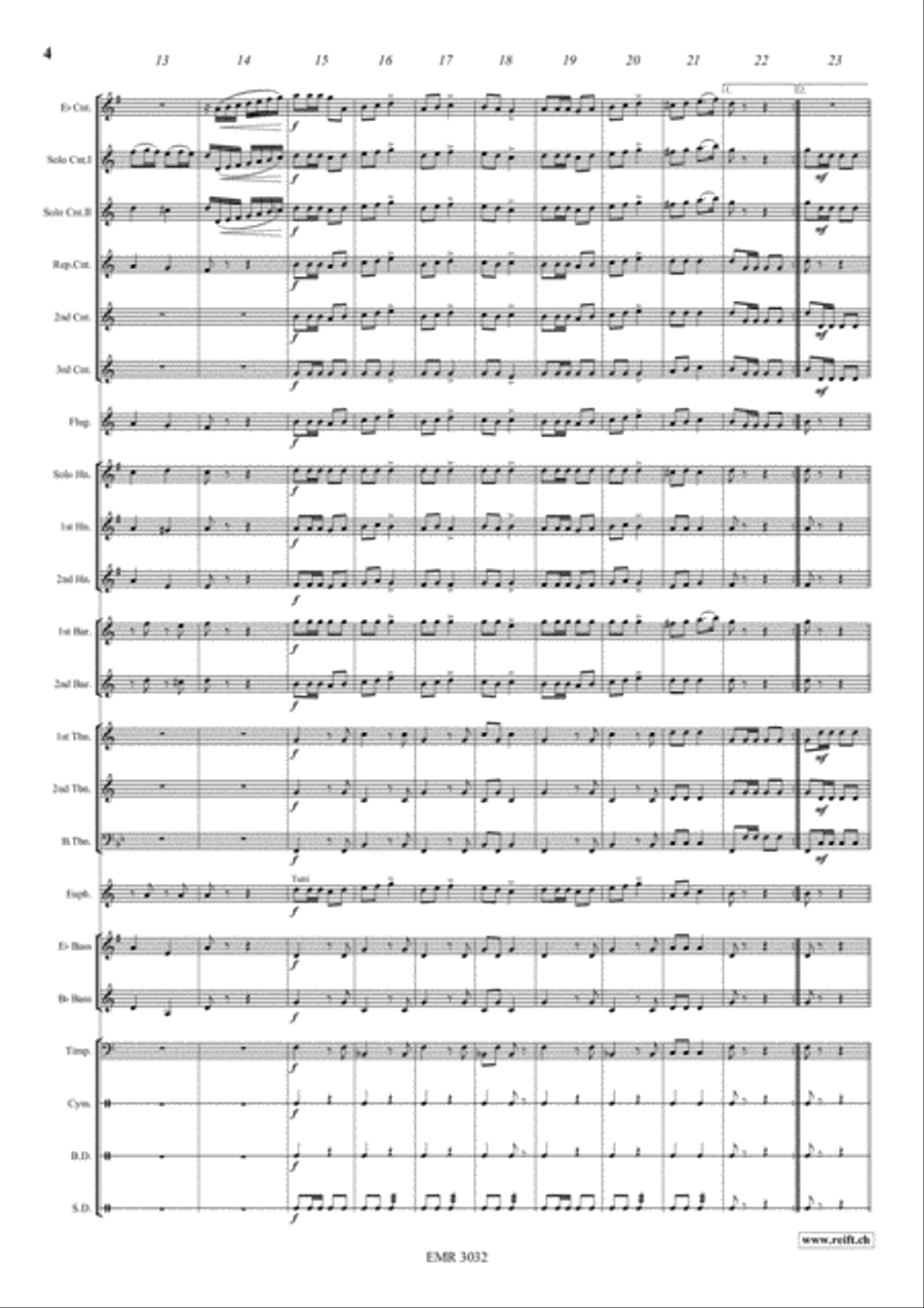 Marche Militaire Brass Band scores gallery preview page 5