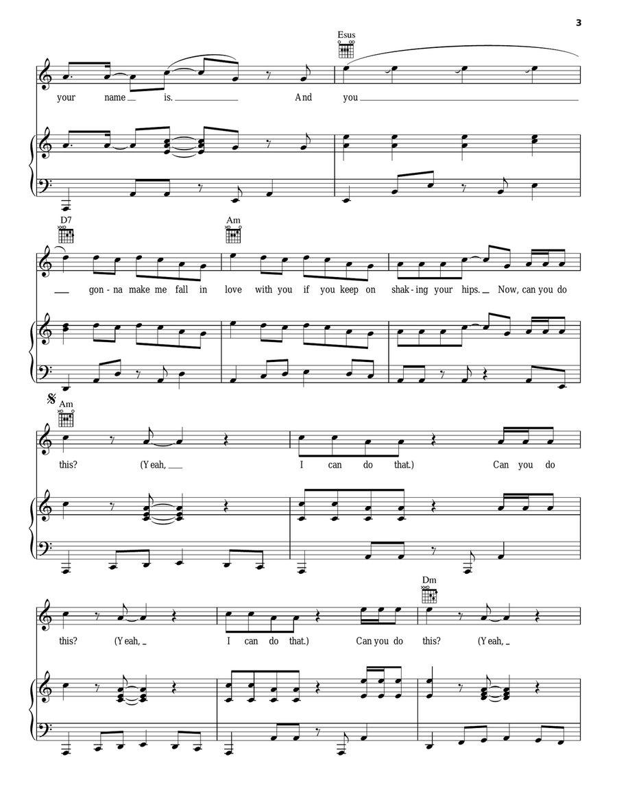 Can You Do This Piano, Vocal, Guitar scores gallery preview page 3
