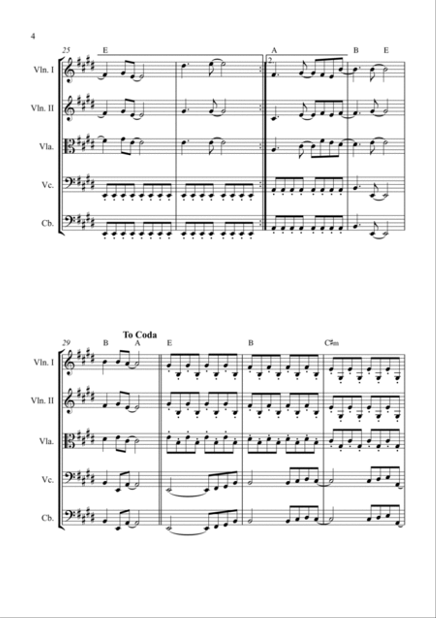 Don't Stop Believin' Don't Stop Believin' String Quintet scores gallery preview page 4