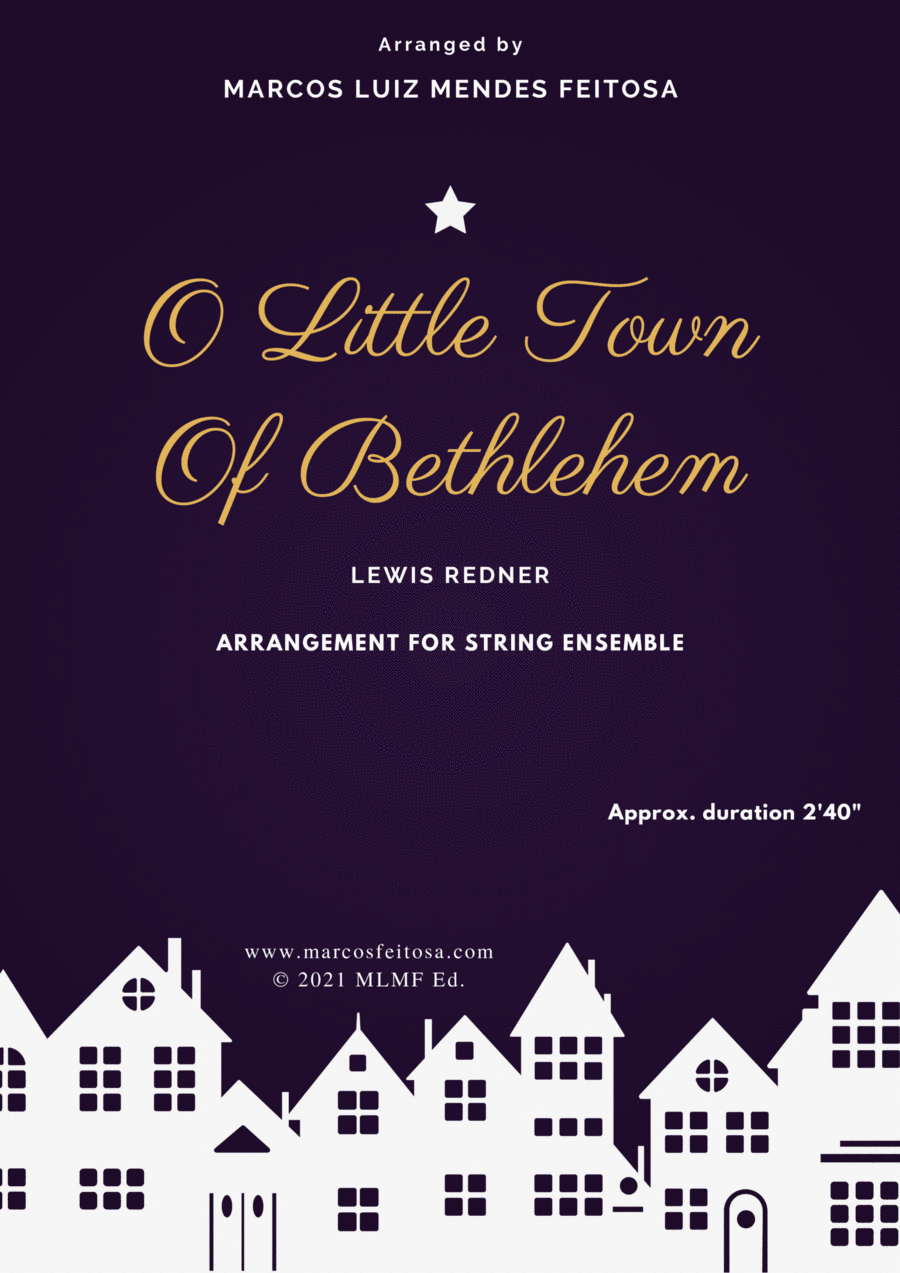 O Little Town of Bethlehem - String Ensemble Cello scores gallery preview page 1