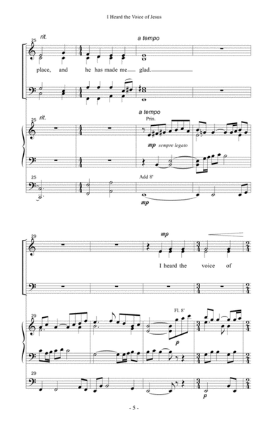 I Heard the Voice of Jesus - SATB image number null