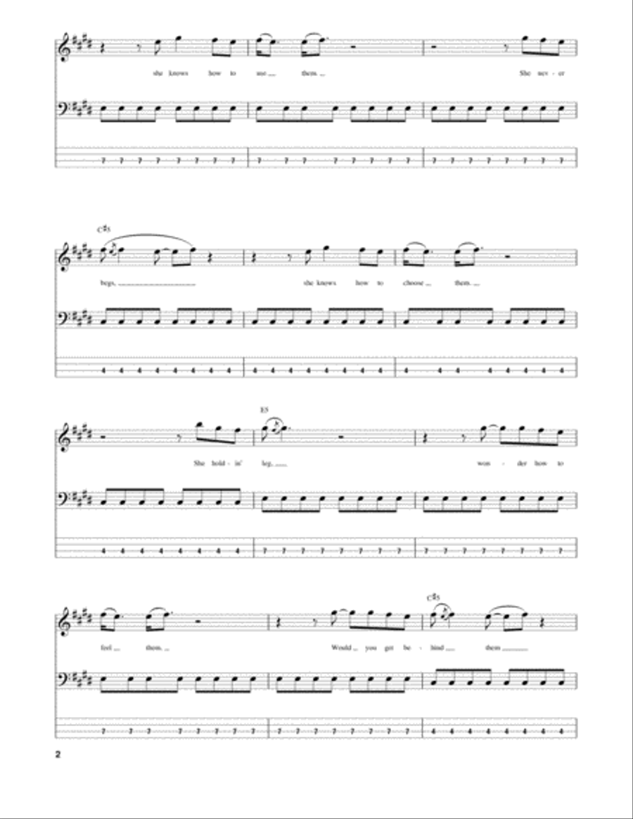 Legs Guitar Tablature scores gallery preview page 2