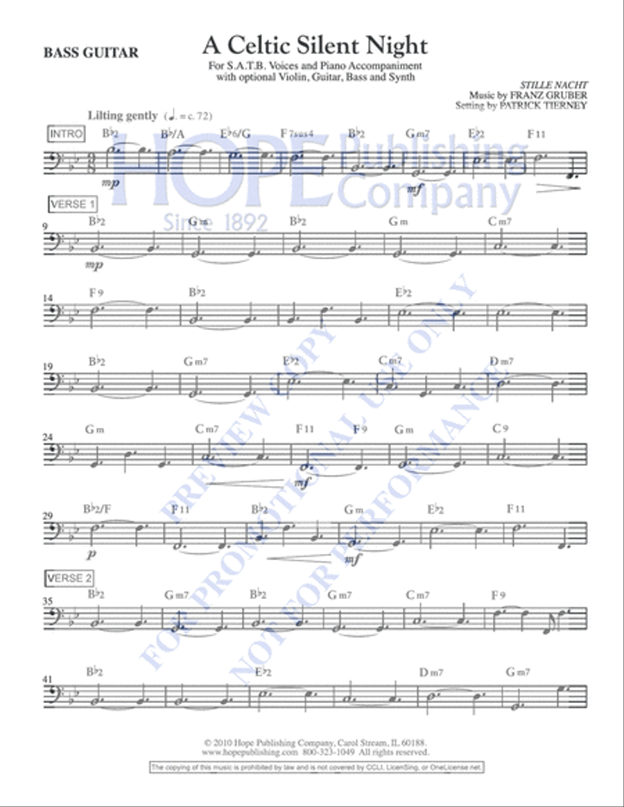 A Celtic Silent Night Choir scores gallery preview page 6