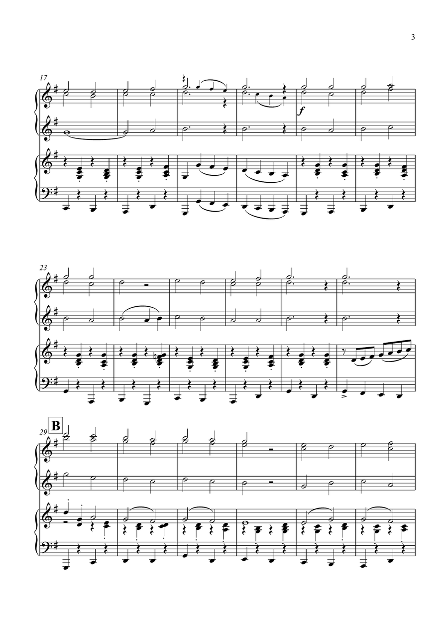 Christmas Medley (Piano Duet - Four Hands) Piano Duet scores gallery preview page 3