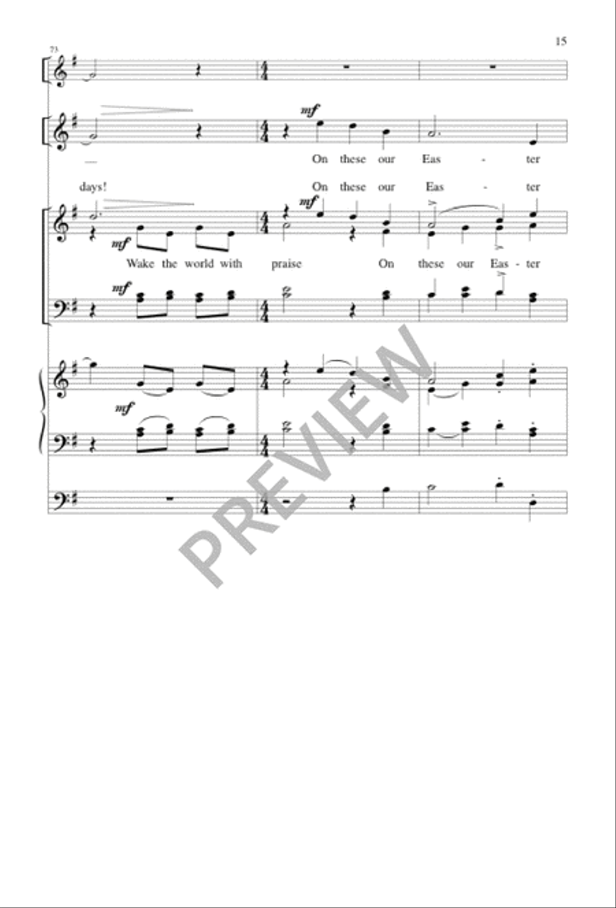 Easter Days 4-Part scores gallery preview page 15