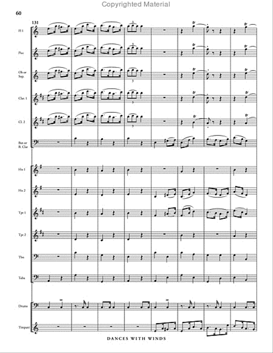 Dances with Winds Dances with Winds Concert Band scores gallery preview page 66