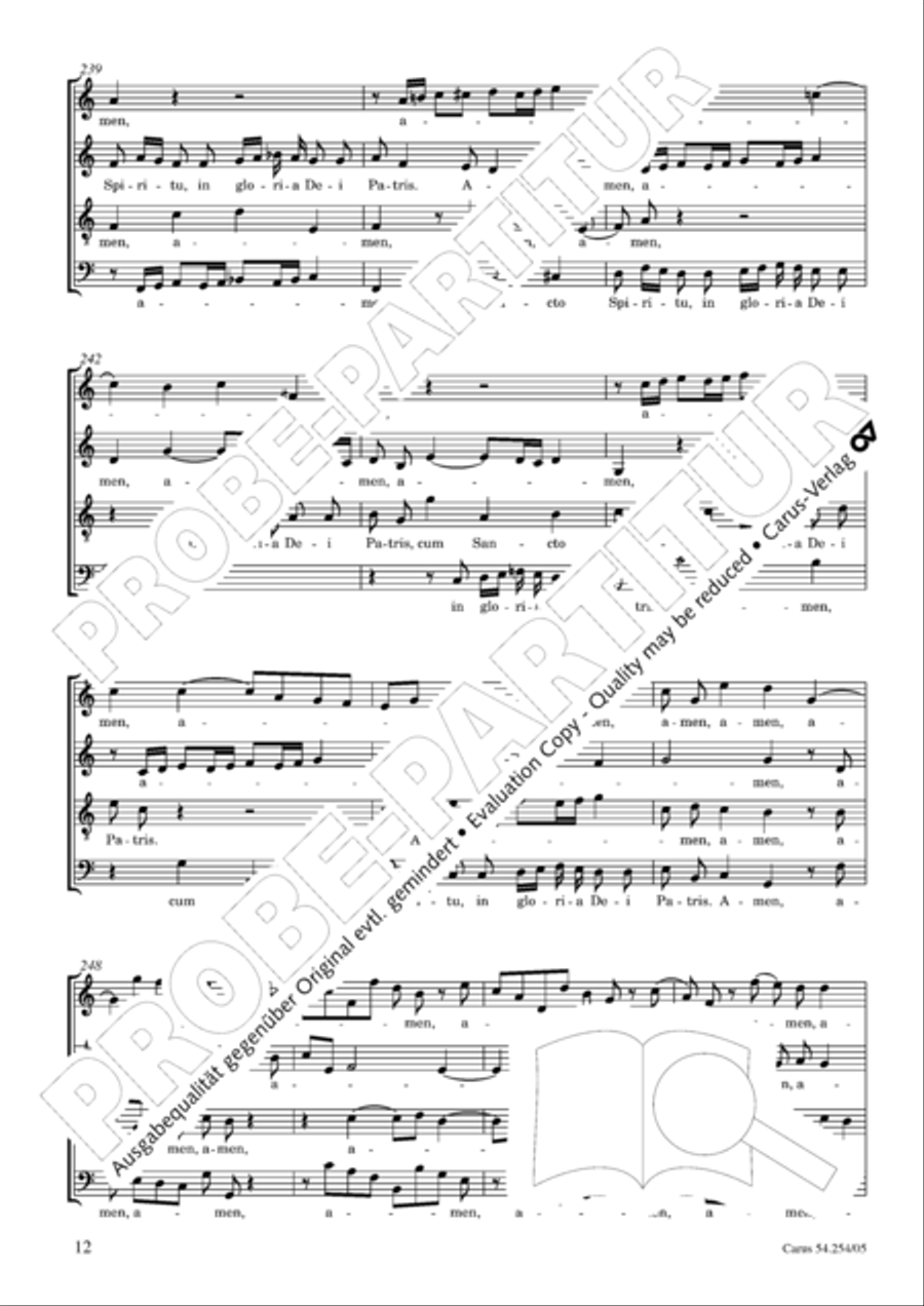 Missa Sancti Hieronymi 4-Part scores gallery preview page 13