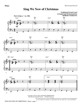 Sing We Now Of Christmas - Piano