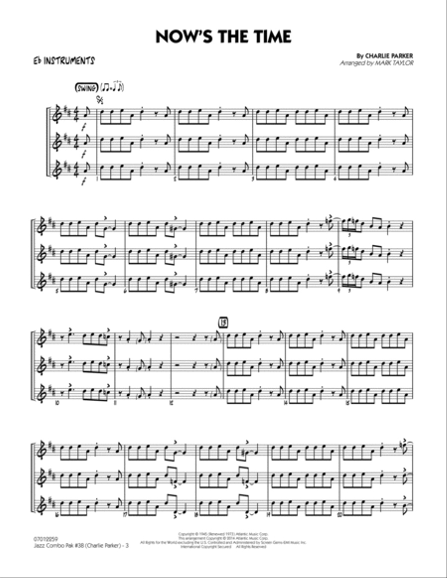 Jazz Combo Pak #38 (Charlie Parker) - Eb Instruments Jazz Ensemble scores gallery preview page 3