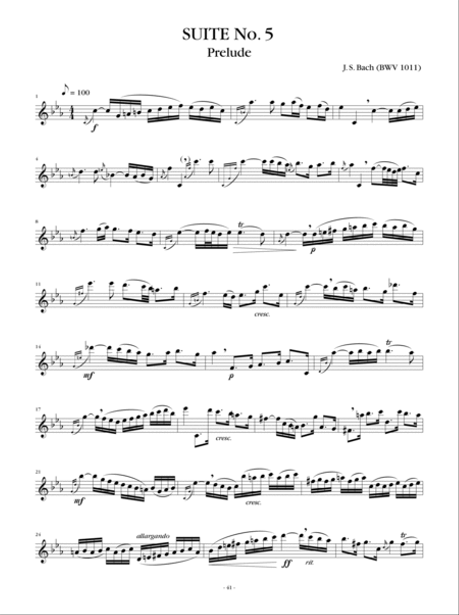 Six Suites for Violoncello Solo
