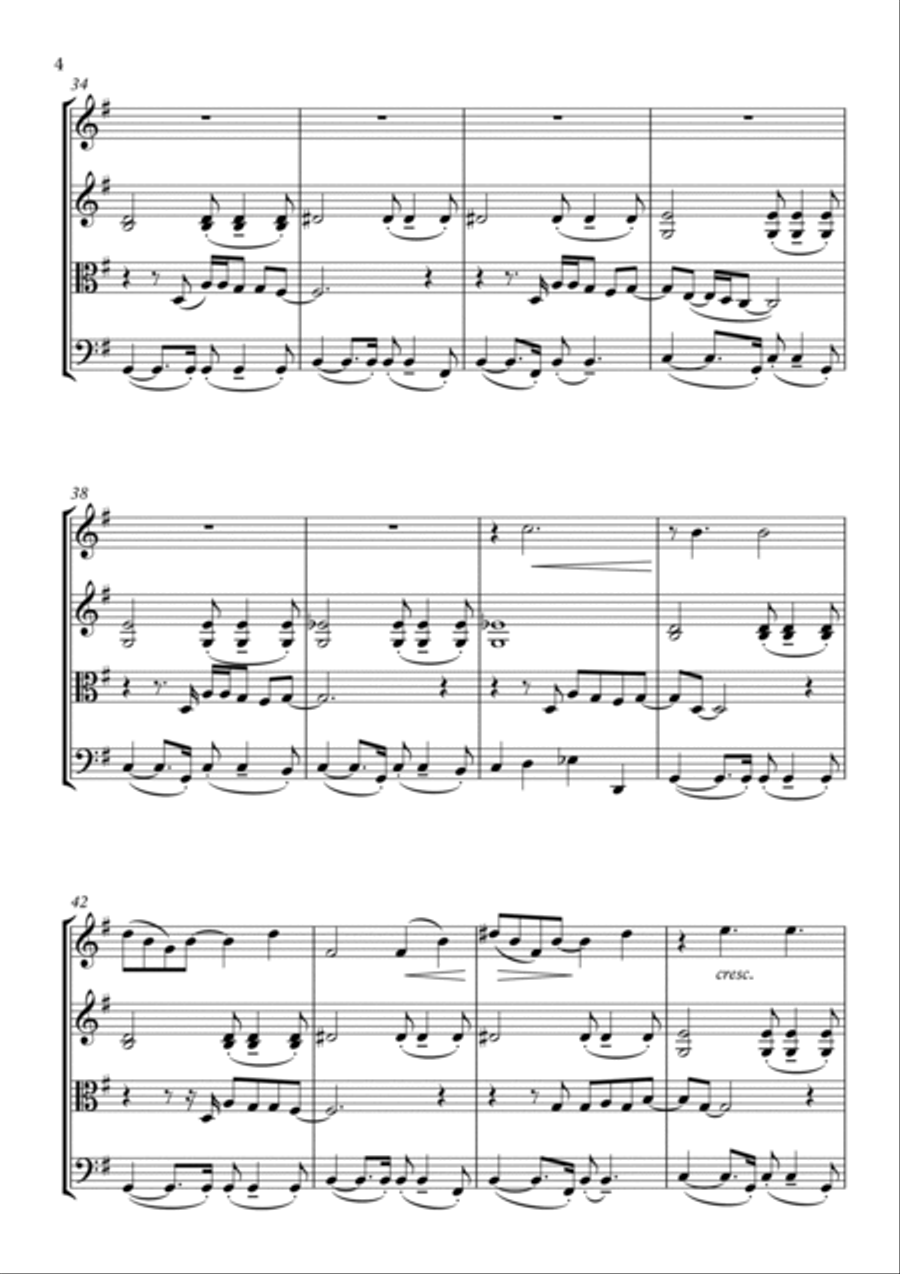 Creep String Quartet scores gallery preview page 4