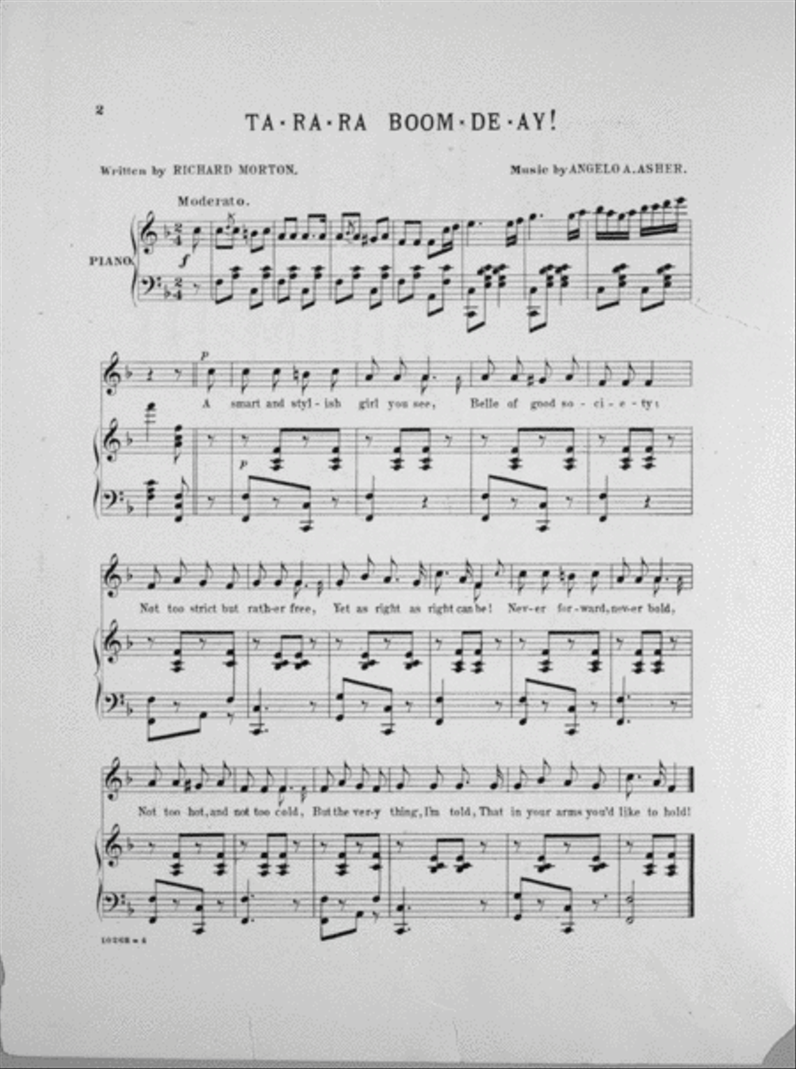 Ta-Ra-Ra Boom-De-Ay! Comic Character Song Voice scores gallery preview page 2