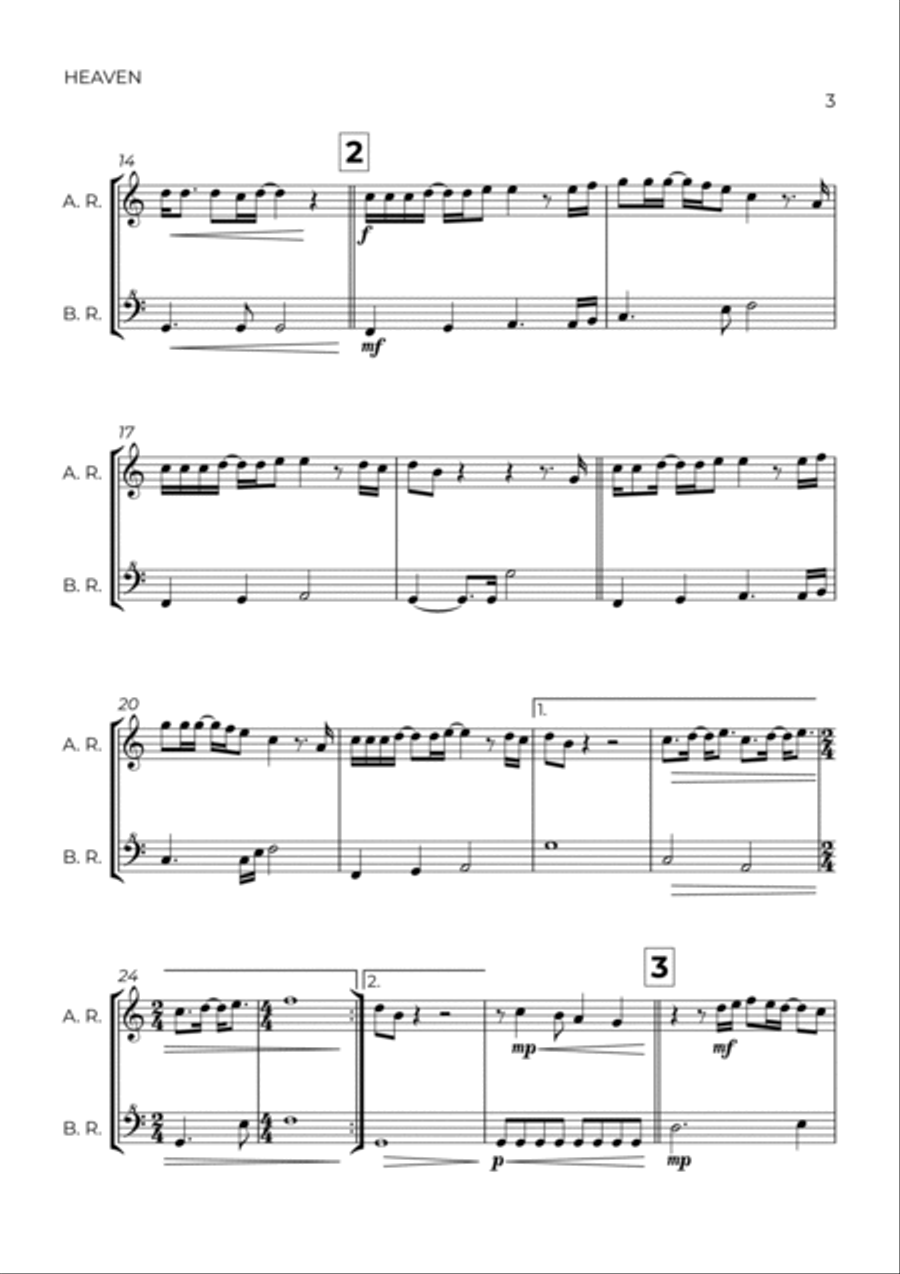 Heaven Woodwind Duet scores gallery preview page 3