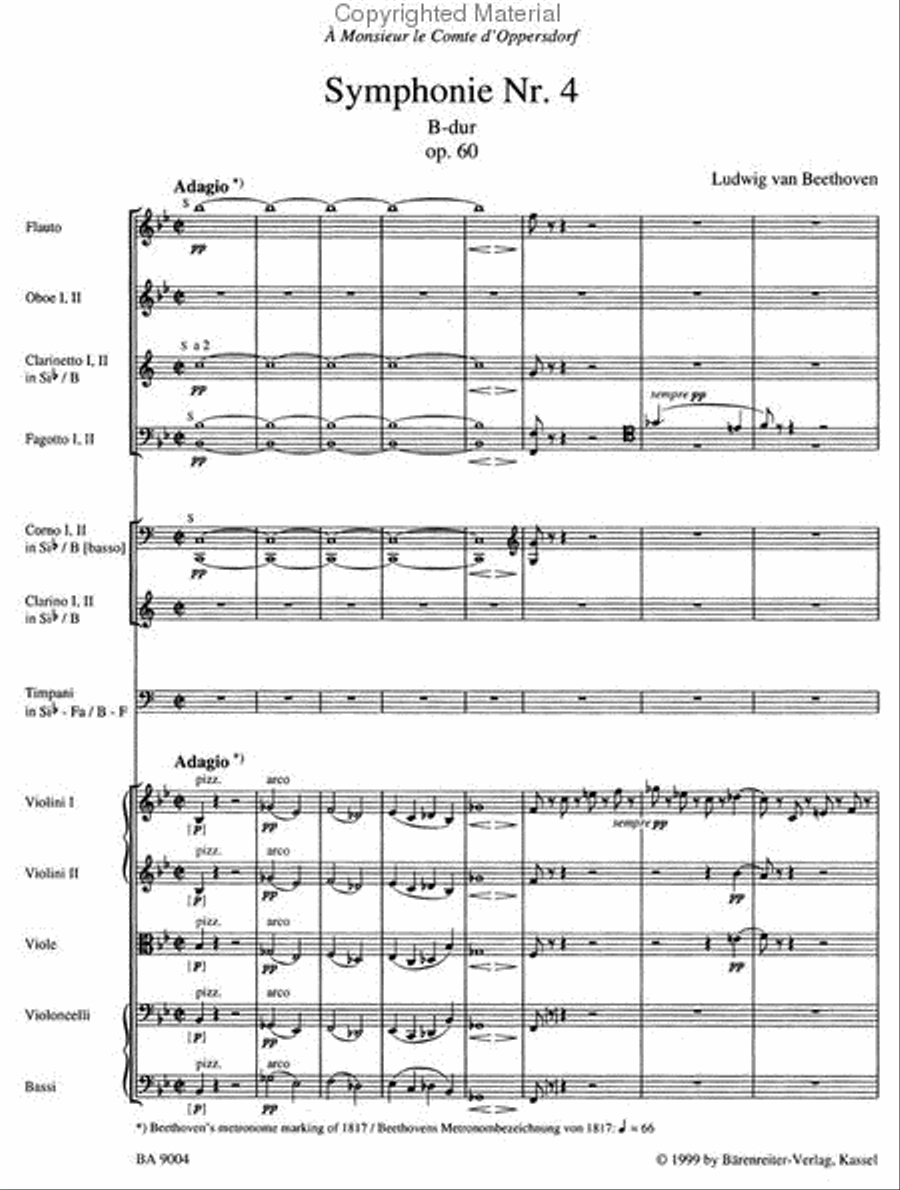 Symphony, No. 4 B flat major, Op. 60 Viola scores gallery preview page 2