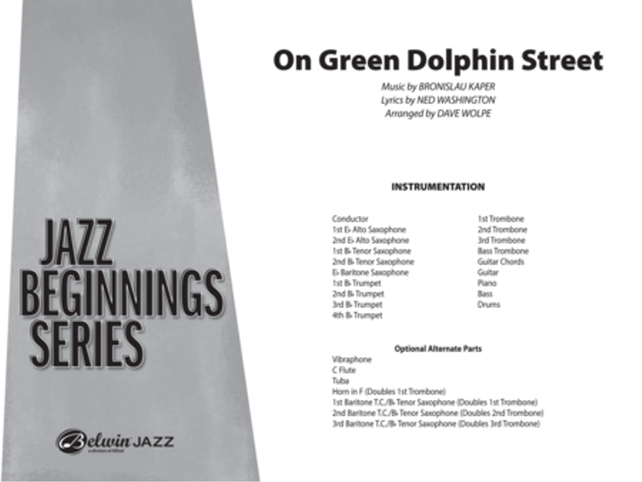 On Green Dolphin Street Jazz Ensemble scores gallery preview page 2