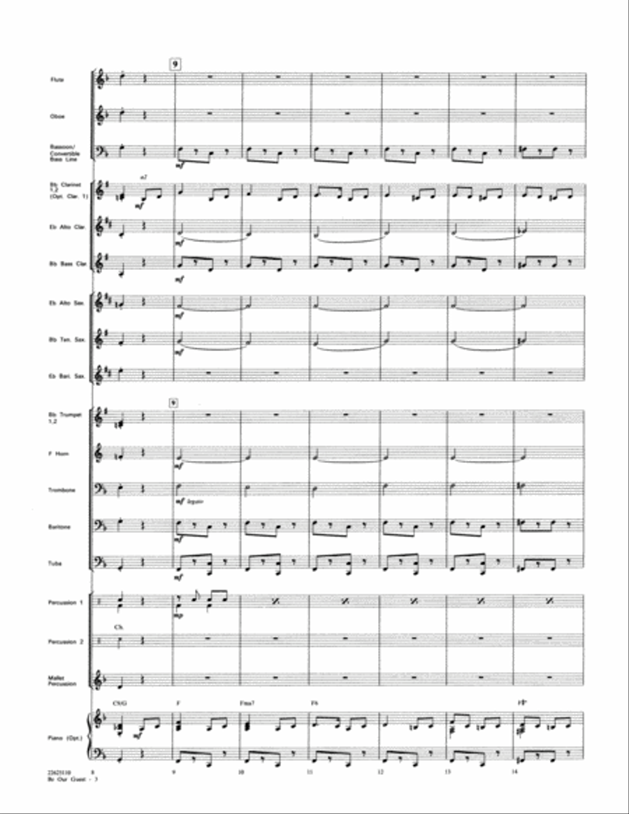 Be Our Guest (from Beauty And The Beast) (arr. Eric Osterling) - Full Score Concert Band scores gallery preview page 3