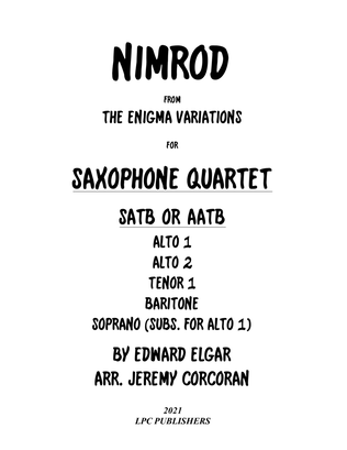 Nimrod from the Enigma Variations for Saxophone Quartet