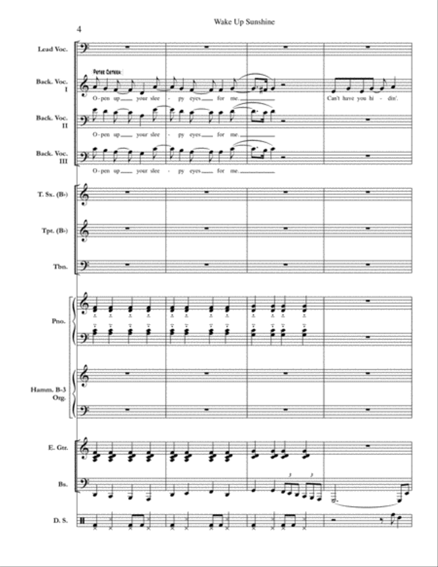 Wake Up Sunshine Small Ensemble scores gallery preview page 4