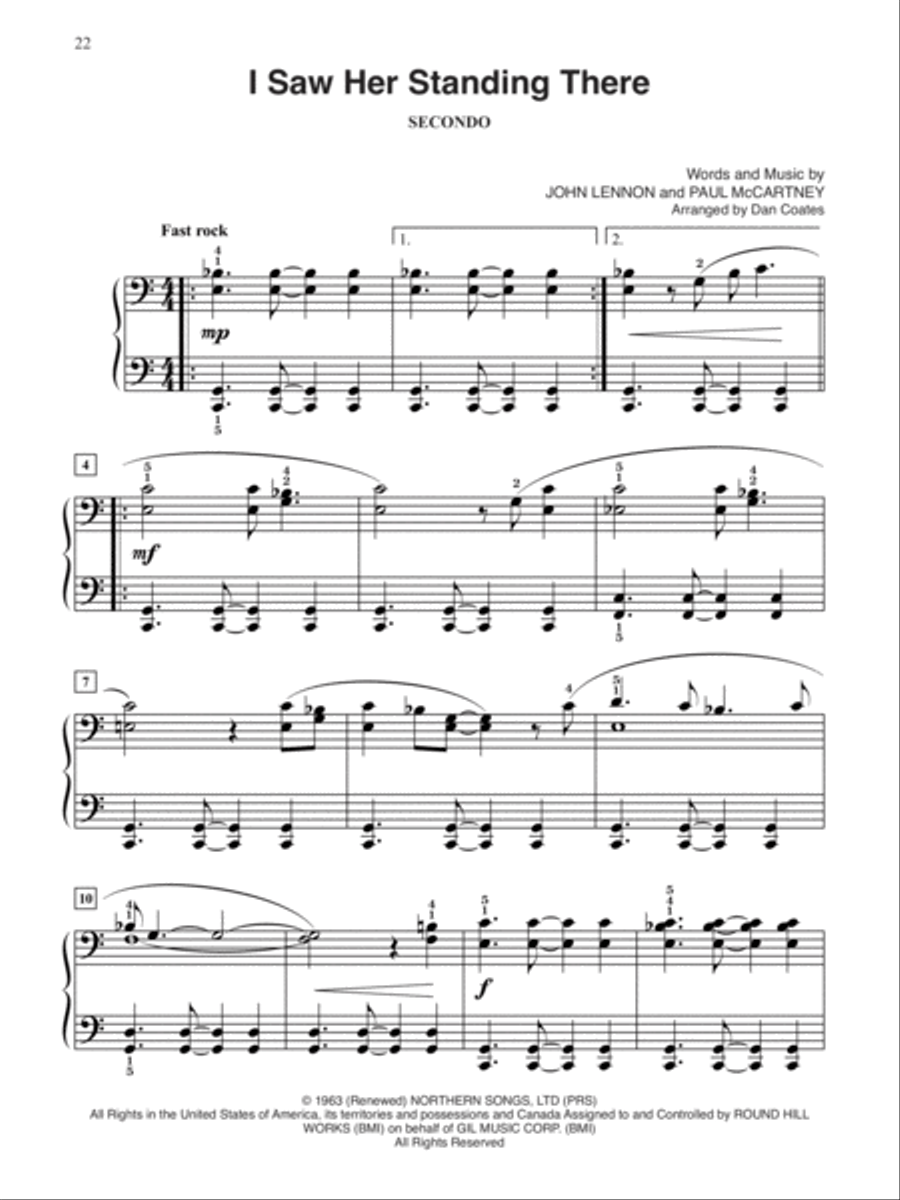 Dan Coates Popular Piano Library -- Duets of Classic Rock Small Ensemble scores gallery preview page 4