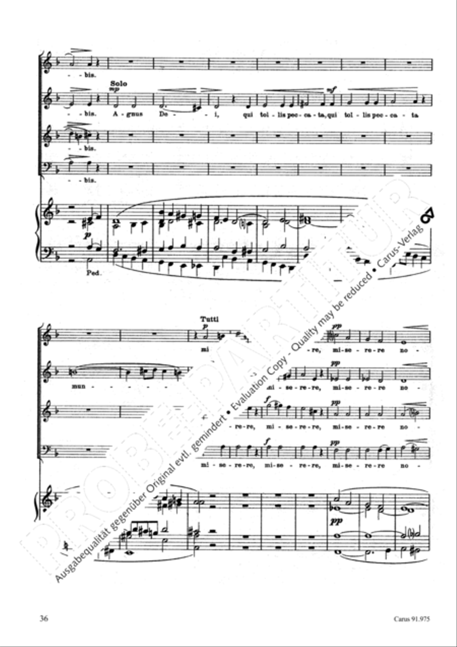 Missa pro pace 4-Part scores gallery preview page 39