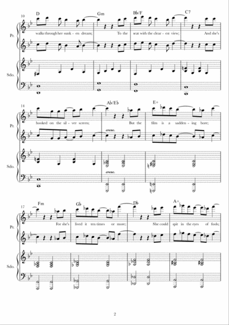 Life On Mars 1 Piano, 4-Hands scores gallery preview page 3