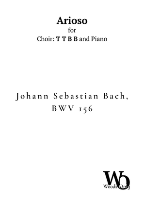 Arioso by Bach for Choir TTBB and Piano