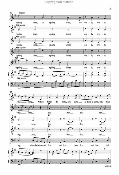 It Was a Lover and His Lass - SATB Octavo image number null