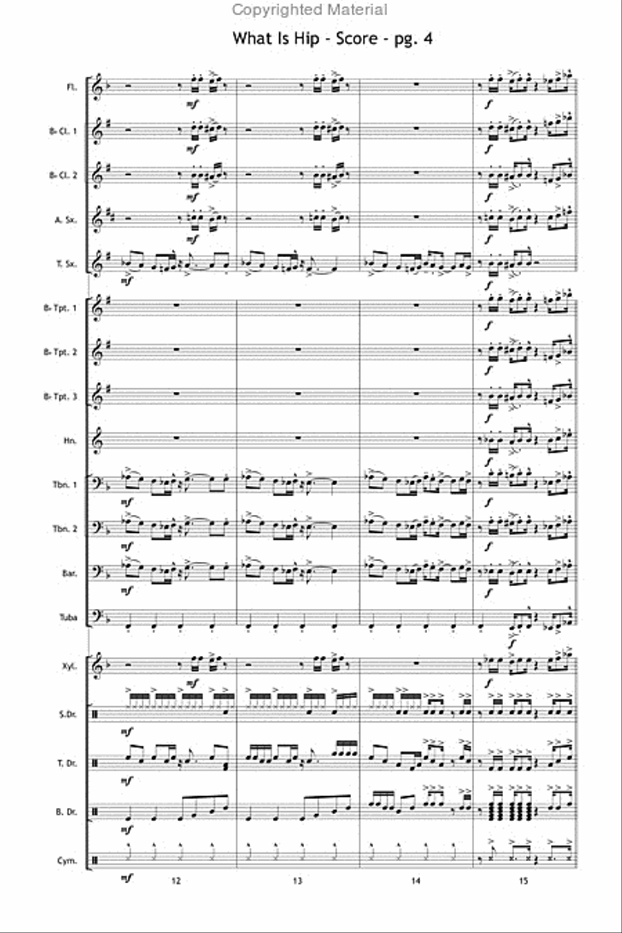 What Is Hip What Is Hip Marching Band scores gallery preview page 5