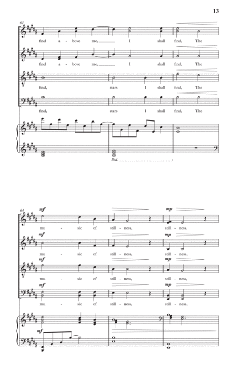The Music of Stillness Divisi scores gallery preview page 17