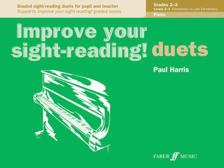 Book cover for Improve Your Sight-reading! Piano Duet, Grade 2-3