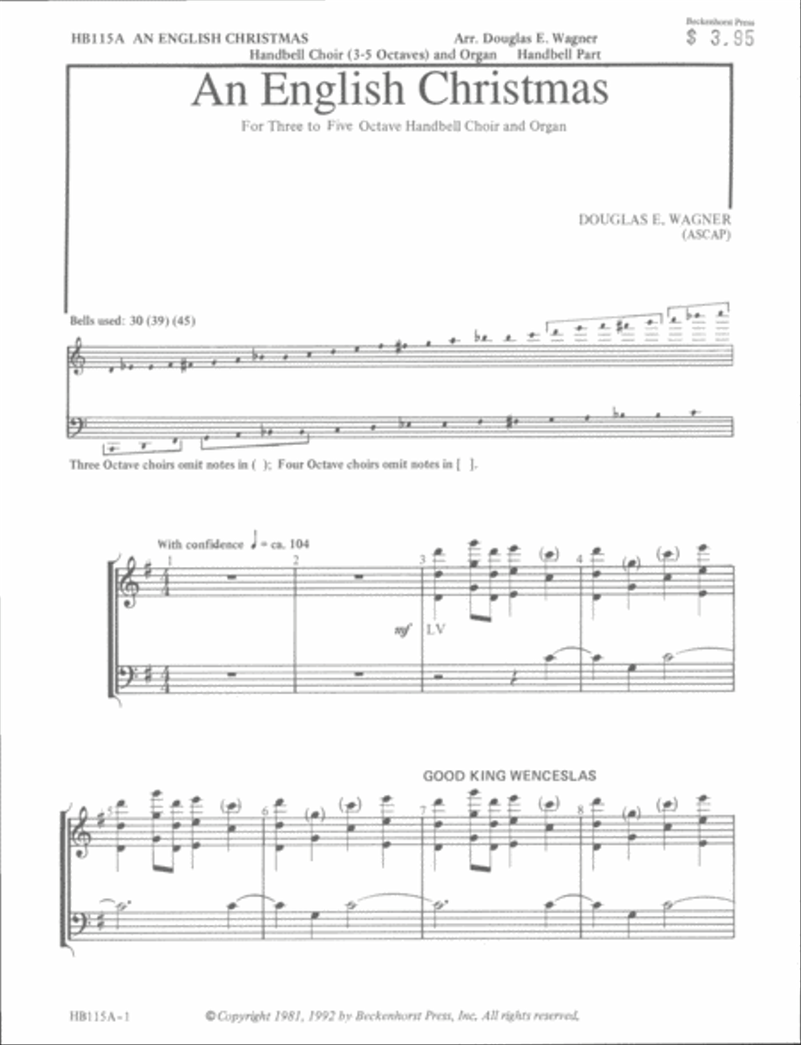 An English Christmas - 3-5 octaves - handbell part 5-Octaves scores gallery preview page 2