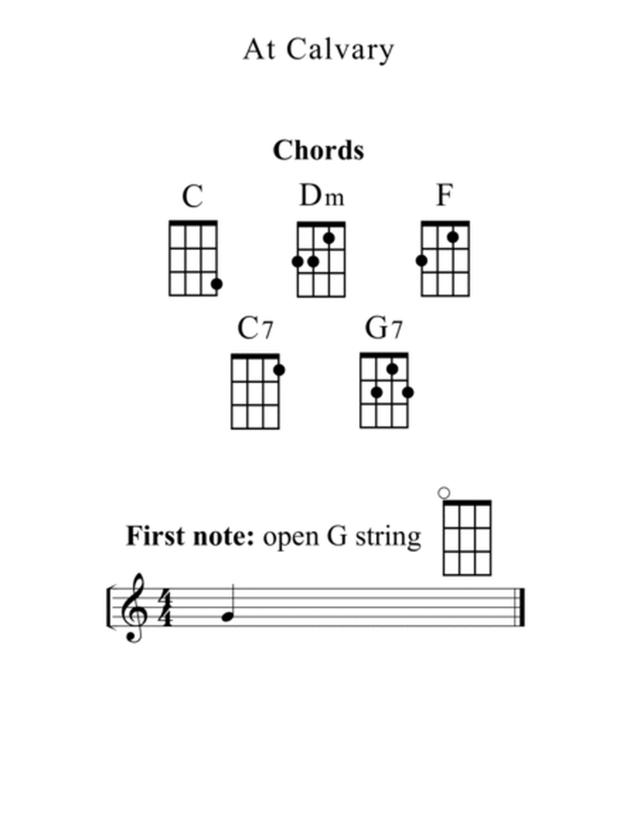 Easy Gospel Songs for Ukulele: Hymns in the Key of C (with optional Voice and Piano Accompaniment) image number null