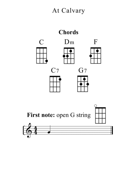 Easy Gospel Songs for Ukulele: Hymns in the Key of C (with optional Voice and Piano Accompaniment)