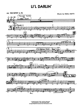 Li'l Darlin': 4th B-flat Trumpet