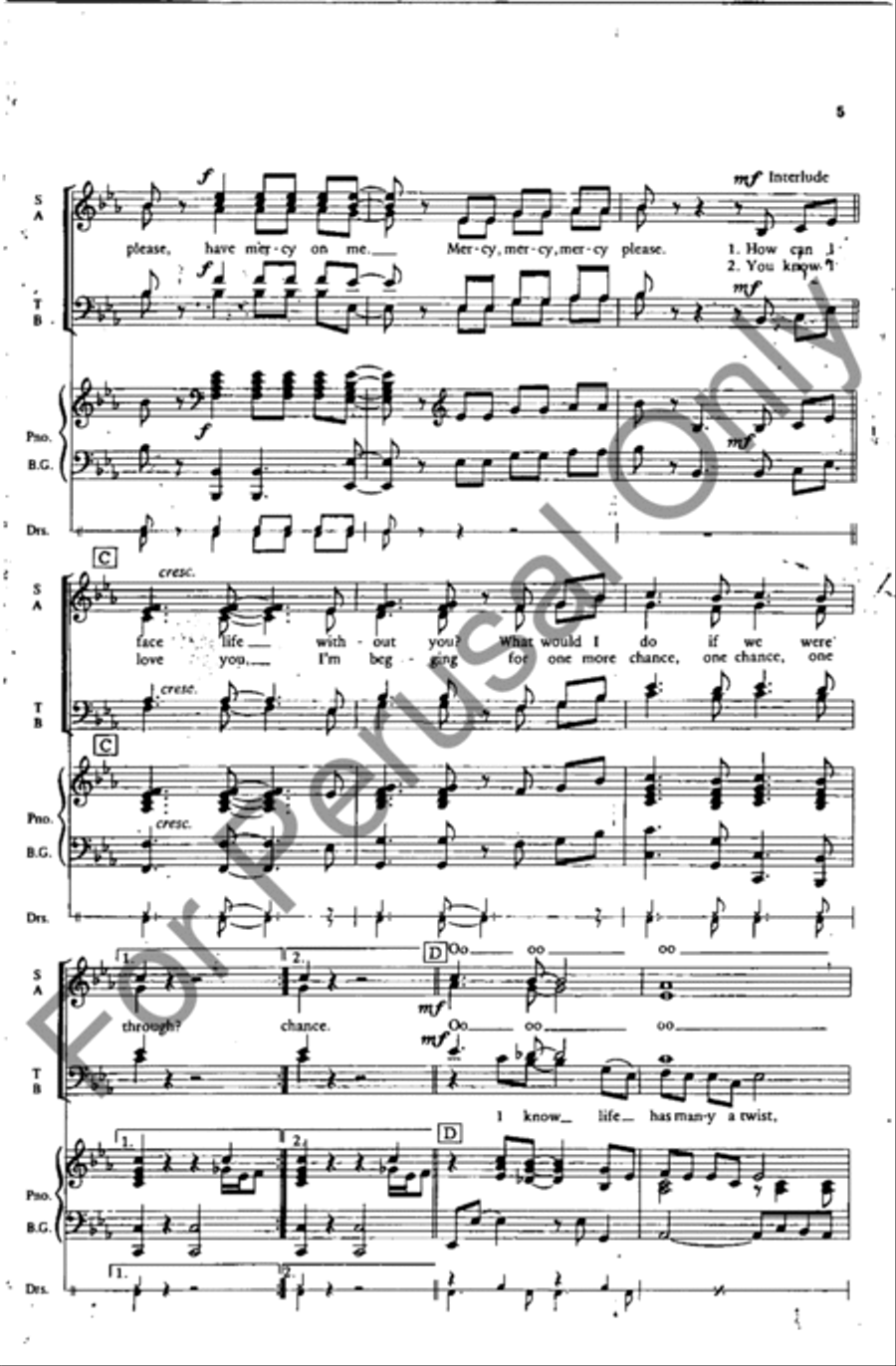 Mercy, Mercy, Mercy Mercy, Mercy, Mercy 4-Part scores gallery preview page 4