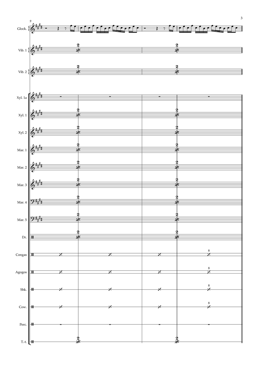 Africa Percussion Ensemble scores gallery preview page 3