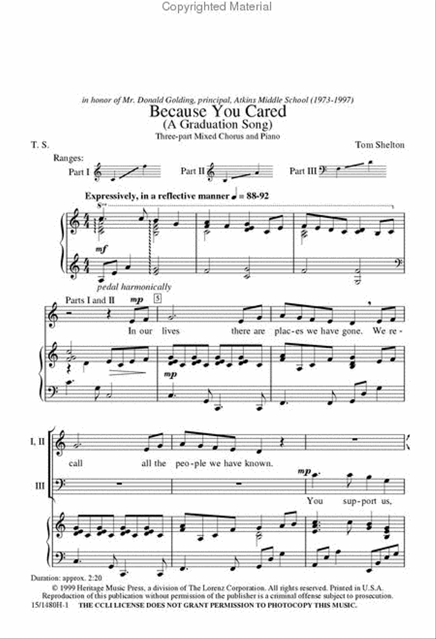Because You Cared 3-Part scores gallery preview page 2