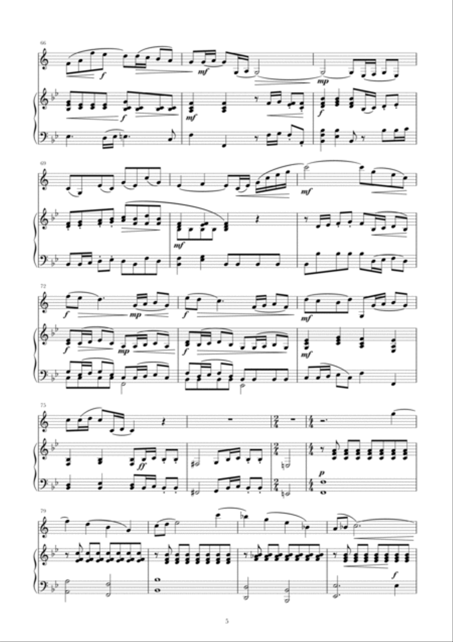 Clarinet Sonatina mostly in the style of Mozart B-Flat Clarinet scores gallery preview page 5