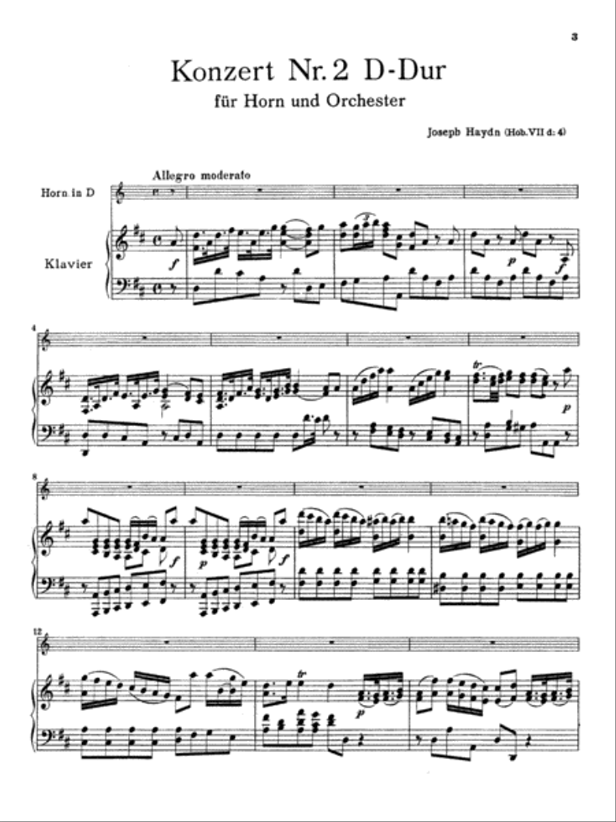 Horn Concerto No. 2 Small Ensemble scores gallery preview page 4