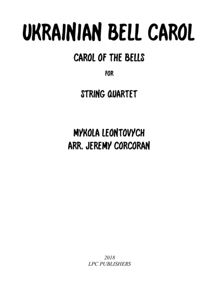 Ukrainian Bell Carol for String Quartet image number null