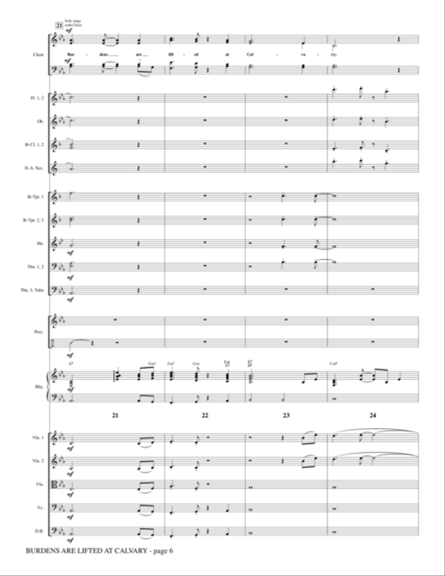 Burdens Are Lifted At Calvary - Full Score Choir scores gallery preview page 6