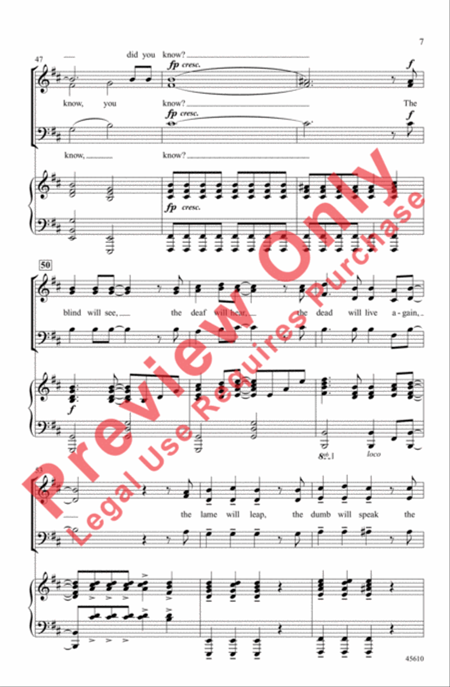 Mary, Did You Know? 3-Part scores gallery preview page 7