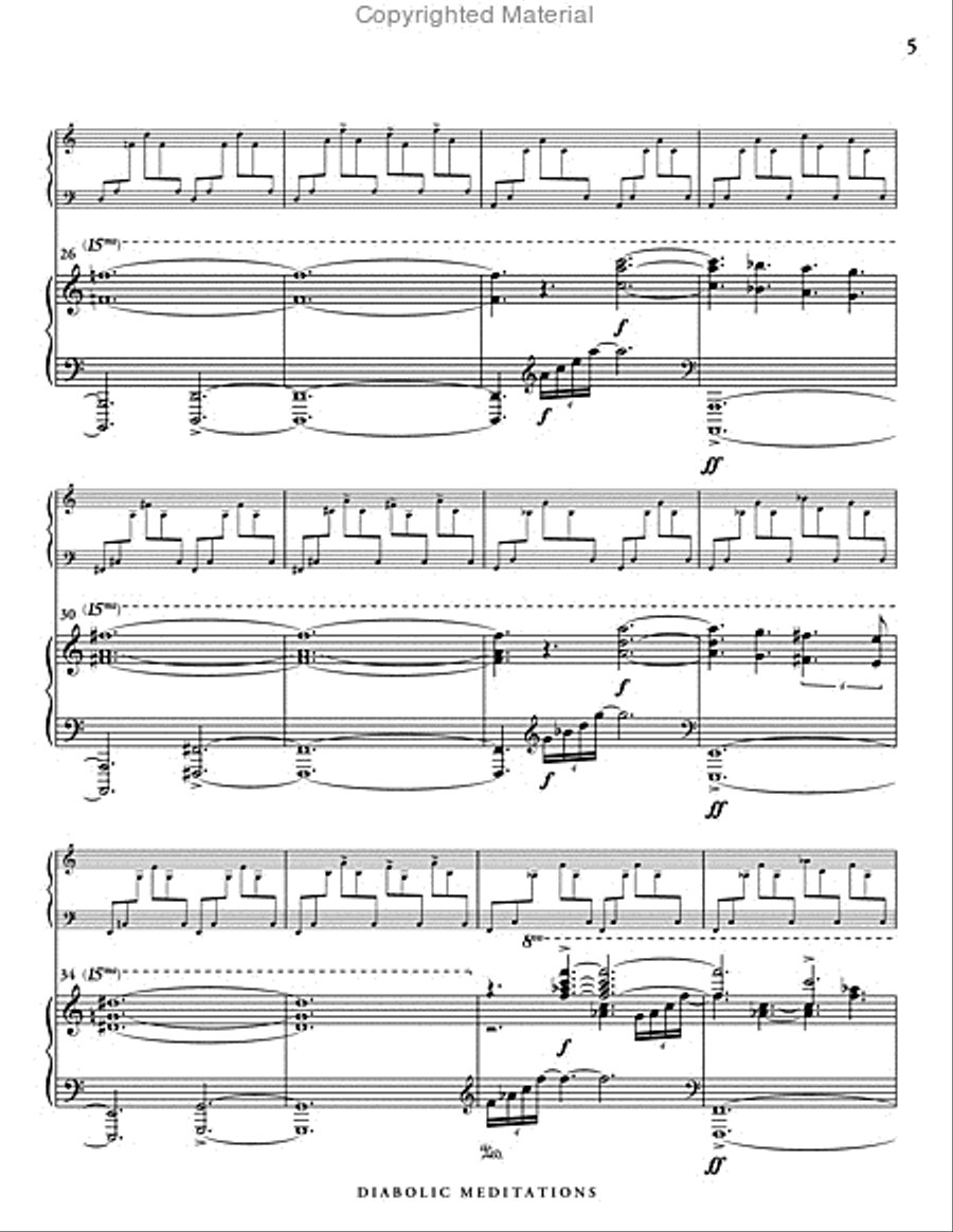 Diabolic Meditations (score & parts) Piano Accompaniment scores gallery preview page 6