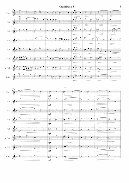 Crucifixus a 8 for flute choir image number null