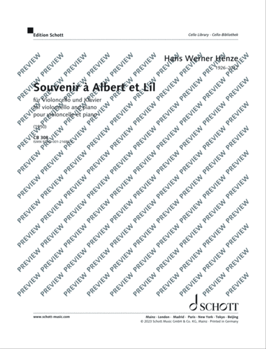 Souvenir à Albert et Lil Piano Accompaniment scores gallery preview page 2