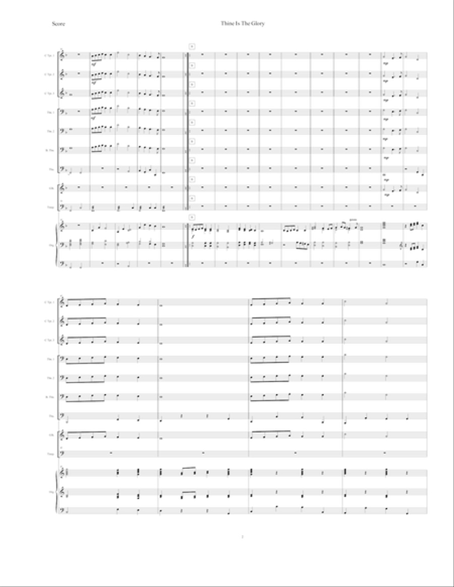 Thine Is The Glory from Judas Maccabeus (for Brass Septet, Percussion & Organ) Large Ensemble scores gallery preview page 4
