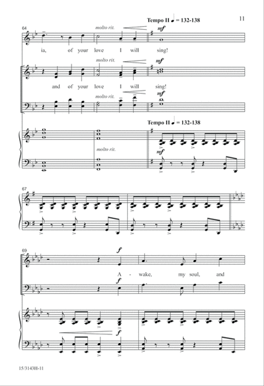 Awake, My Soul, and Sing! 4-Part scores gallery preview page 11