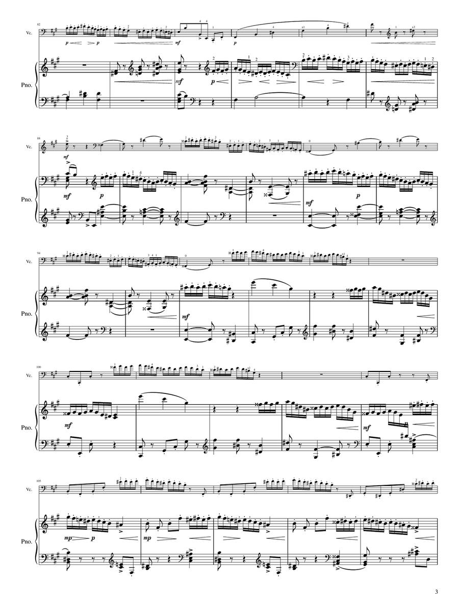 Symphony #5 - Valse (3rd movement) Chamber Music scores gallery preview page 3