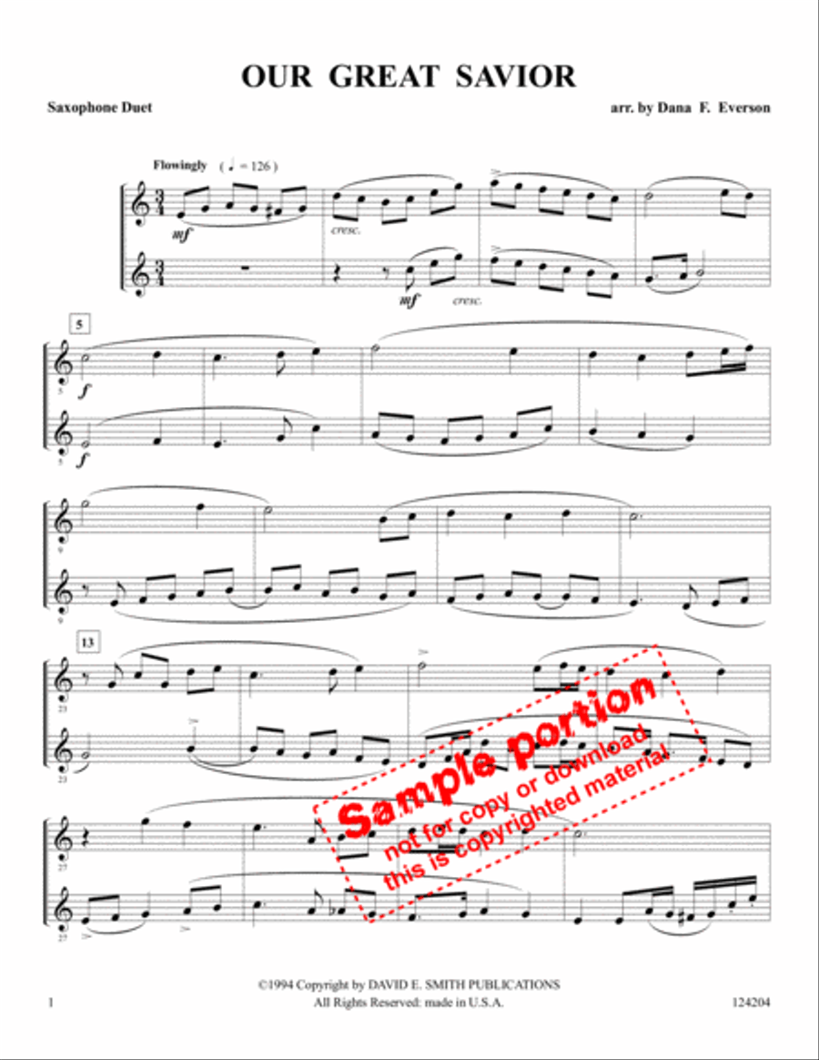 Our Great Saviour Our Great Saviour Woodwind Duet scores gallery preview page 2
